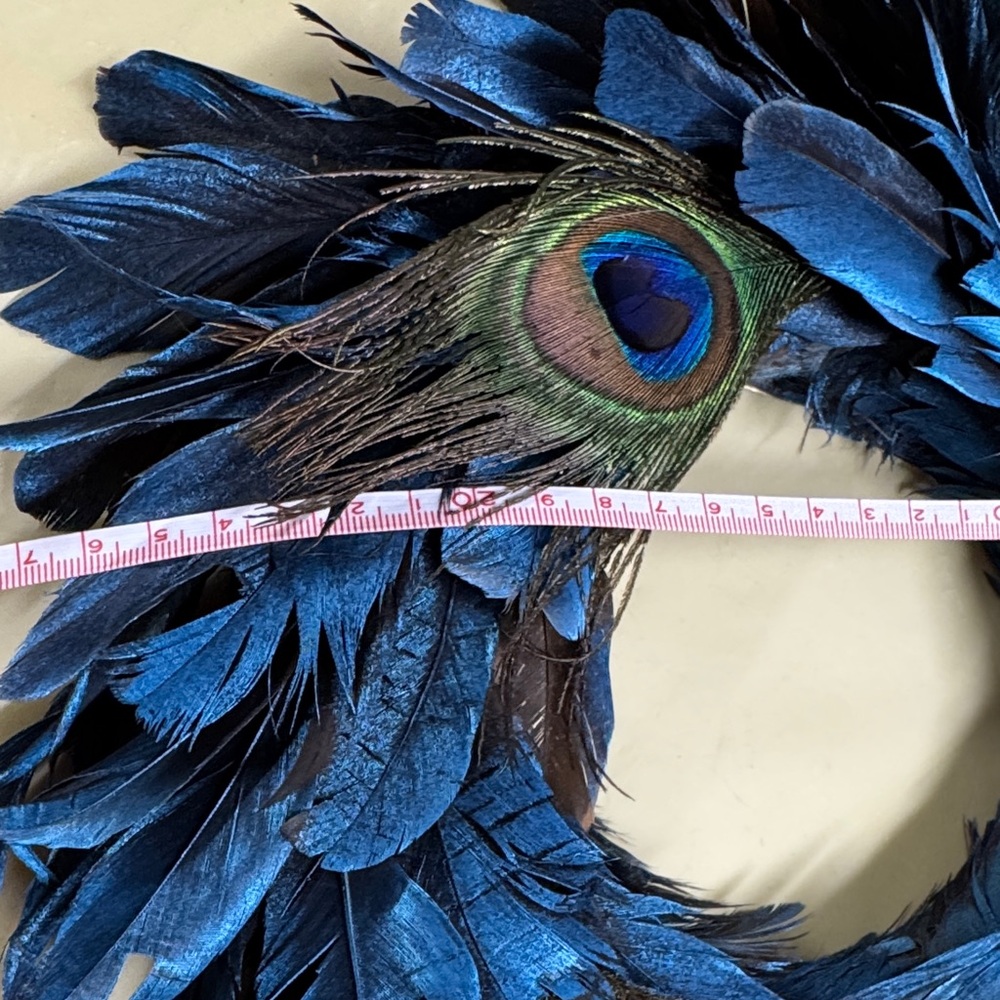 🦚 Robert Stanley peacock 🦚 Blue Feather Wreath - Picture 9 of 10